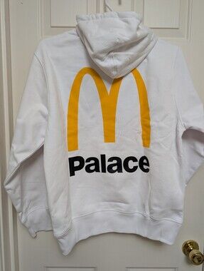 Palace x McDonald's Logo Hoodie White Sz L NWOT